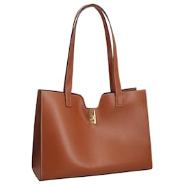 Céline-Céline Cabas 16 In Smooth calf leather Brown-Brown