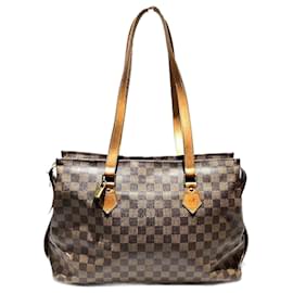 Louis Vuitton-Louis Vuitton Columbine 100th Anniversary Damier Ebene Tote Bag Canvas Tote Bag N99037 in fair condition-Other