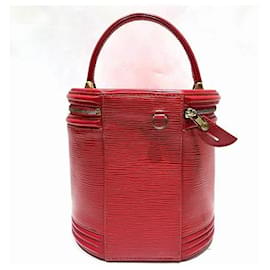 Louis Vuitton-Louis Vuitton Epi Cannes Sac à main M48037 en bon état-Rouge