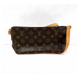 Louis Vuitton-Bolso de hombro Louis Vuitton Monogram Trotter M51240 en buen estado-Castaño