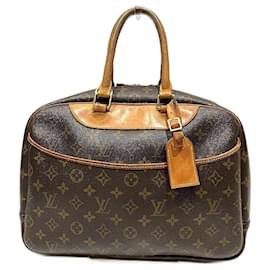 Louis Vuitton-Bolso de mano Louis Vuitton Monogram Deauville M47270 en buen estado-Castaño