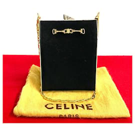 Céline-Celine Leather Chain Shoulder Bag Leather Crossbody Bag in Very Good Condition-Other