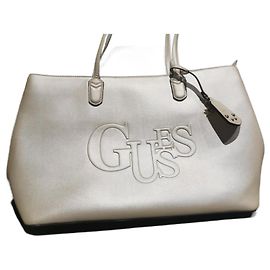Bolsa de ombro Guess em couro bege Bege