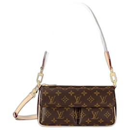 Louis Vuitton-Bolso de mano LV Vivache' de lona-Castaño