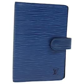 Louis Vuitton-LOUIS VUITTON Epi Agenda PM Day Planner Cover Blue R20055 LV Auth 76209-Blue