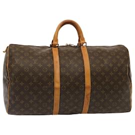 Louis Vuitton-Monograma de Louis Vuitton Keepall 55 Bolsa Boston M41424 LV Auth 75491-Monograma