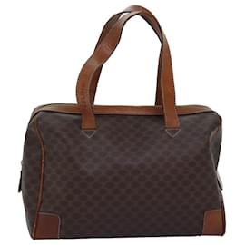 Céline-CELINE Macadam Canvas Hand Bag PVC Brown Auth 76019-Brown