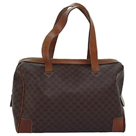 Céline-CELINE Sac à main en toile Macadam PVC Marron Auth 76019-Marron