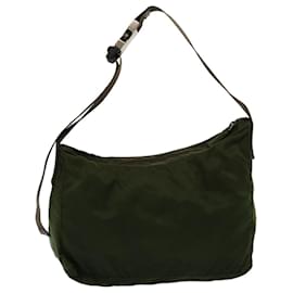 Prada-PRADA Shoulder Bag Nylon Khaki Auth 76518-Khaki