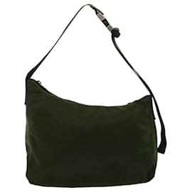 Prada-PRADA Shoulder Bag Nylon Khaki Auth 76518-Khaki