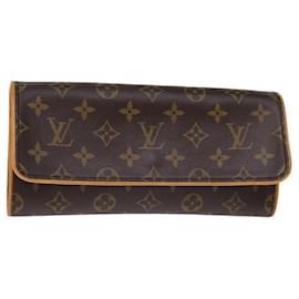 Louis Vuitton-LOUIS VUITTON Monogram Pochette Twin GM Bandolera M51852 LV Auth hk1344-Monograma