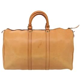 Louis Vuitton-LOUIS VUITTON Nomad Keepall 45 Boston Bag Beige LV Auth bs14041-Beige