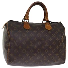 Louis Vuitton-Louis Vuitton Monogram Speedy 30 Bolso de mano M41526 LV Auth 76521-Monograma