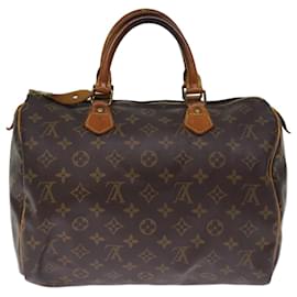 Louis Vuitton-Louis Vuitton Monogram Speedy 30 Bolso de mano M41526 LV Auth 76521-Monograma