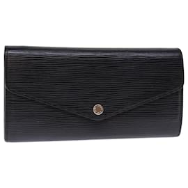 Louis Vuitton-LOUIS VUITTON Epi Portefeuille Josephine Long Wallet Black LV Auth bs14636-Black