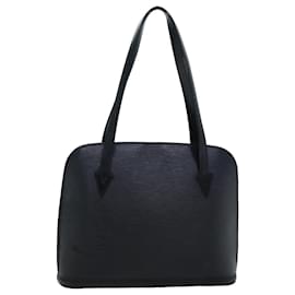 Louis Vuitton-Bolsa de ombro LOUIS VUITTON Epi Lussac preta M52282 Autenticação de LV 75932-Preto