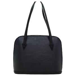 Louis Vuitton-Bolsa de ombro LOUIS VUITTON Epi Lussac preta M52282 Autenticação de LV 75932-Preto