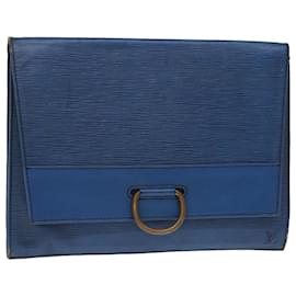 Louis Vuitton-LOUIS VUITTON Epi Jena Clutch Bag Blue M52715 LV Auth 75880-Blue
