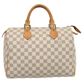 Louis Vuitton-Louis Vuitton Damier Azur Speedy 30 Bolsa de mão N41533 Autenticação de LV 75484-Outro