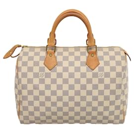 Louis Vuitton-Louis Vuitton Damier Azur Speedy 30 Bolsa de mão N41533 Autenticação de LV 75484-Outro