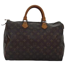 Louis Vuitton-Louis Vuitton Monogram Speedy 35 Hand Bag M41524 LV Auth 75487-Monogram