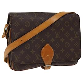 Louis Vuitton-Bolsa de ombro LOUIS VUITTON Monograma Cartouchiere GM Vintage M51252 Auth hk1339-Monograma