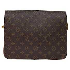 Louis Vuitton-Bolsa de ombro LOUIS VUITTON Monograma Cartouchiere GM Vintage M51252 Auth hk1339-Monograma