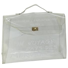 Hermès-HERMES Vinyl Kelly Hand Bag Vinyl Clear Auth 75612-Other