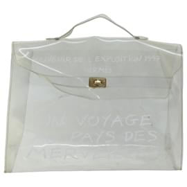 Hermès-HERMES Vinyl Kelly Hand Bag Vinyl Clear Auth 75612-Other