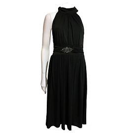 Jenny Packham Besetztes schwarzes Abendkleid Schwarz