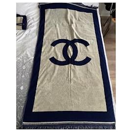 Chanel-Chanel beach bag and towel-Navy blue