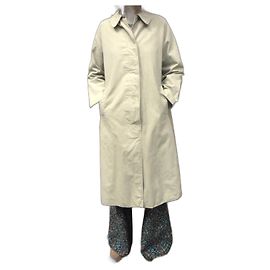 Capa de Chuva Burberry Khaki em Gabardine de Algodão Caqui
