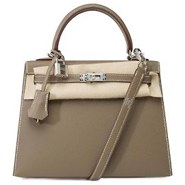 Hermès Hermes Kelly bag 25 in Etoupe Leather - 101957 Taupe