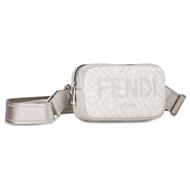 Fendi-Toile enduite Fendi blanche FF 1974 Sac photo-Blanc