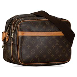 Louis Vuitton-Bolso bandolera Louis Vuitton Monogram Reporter PM marrón-Castaño