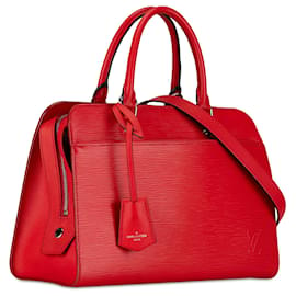 Louis Vuitton-Bolsa Louis Vuitton Epi Vaneau MM Vermelha-Vermelho