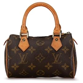 Louis Vuitton-Bolso de mano Louis Vuitton Monogram Mini HL Speedy marrón-Castaño