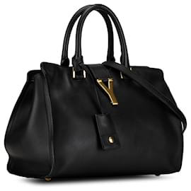 Saint Laurent-Black Saint Laurent Small Cabas Chyc Satchel-Black