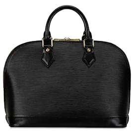 Louis Vuitton-Black Louis Vuitton Epi Alma PM Handbag-Black