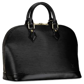 Louis Vuitton-Black Louis Vuitton Epi Alma PM Handbag-Black