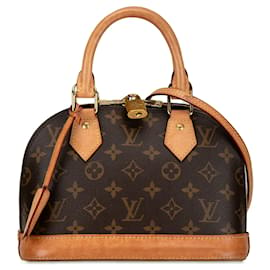 Louis Vuitton-Bolso satchel Alma BB marrón con monograma de Louis Vuitton-Castaño