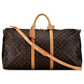 Louis Vuitton-Brown Louis Vuitton Monogram Keepall Bandouliere 60 Travel bag-Brown