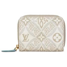 Louis Vuitton-Gray Louis Vuitton Monogram Jacquard Since 1854 Zippy coin purse-Other