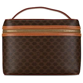 Céline-Brown Celine Macadam Vanity Bag-Brown