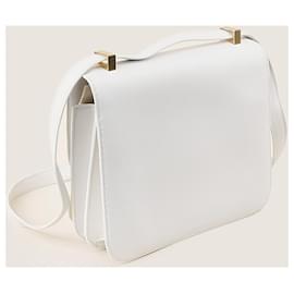 Hermès-Constance 24 Shoulder Bag-White