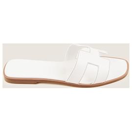 Hermès-Oran sandals 37 ½-White