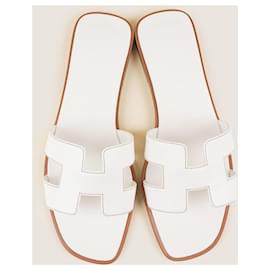 Hermès-Oran sandals 37 ½-White