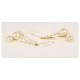 Céline-Triple Ball Earrings-Golden