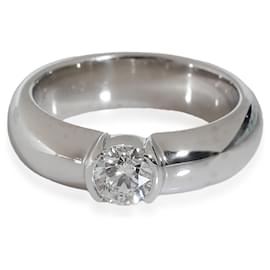 Tiffany & Co-TIFFANY & CO. Etoile Diamond Engagement Ring in  Platinum 0.5 ctw-Silvery,Metallic