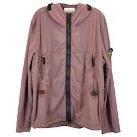 Stone Island-STONE ISLAND 40233 Crinkle Reps Hooded Jacket in Purple Nylon-Purple